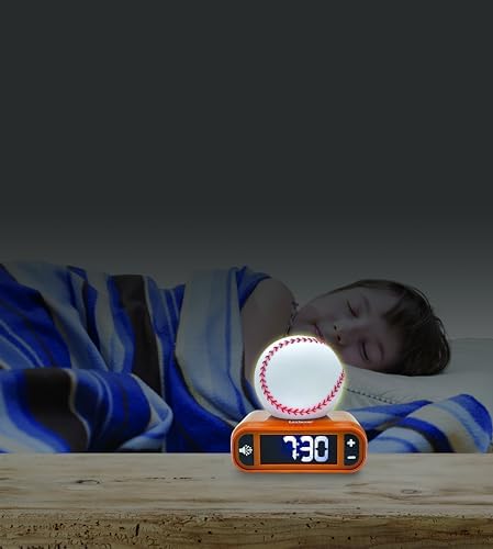 LEXiBOOK, Baseball Nightlight Alarm Clock, RL800BL