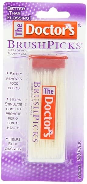 The Doctor's BrushPicks Interdental Toothpicks, 120 Count. (Pack of 24)