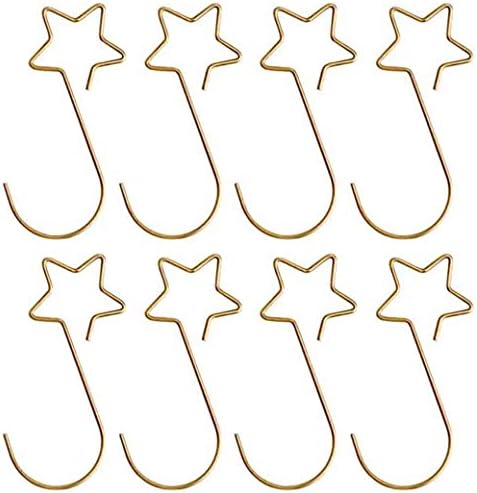 100 Pcs Metal Star-Shaped Hangers Christmas Ornament Hooks, Christmas Tree Hooks for Xmas Tree Hanging Decoration