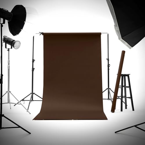 Kate Seamless Paper Backdrop for Photography, Party, Live Streaming, Brown Paper Roll (86''x32.8' Coco Brown) - color: Coco Brown, size: 86''x32.8'