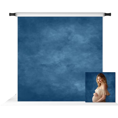 Kate 8x8ft Blue Abstract Photography Backdrop Headshots Portrait Background Studio Blue Backdrops - color: Blue, size: 8x8ft