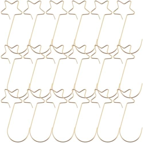 Alasum 100pcs Metal Christmas Ornament Hooks Star Shape