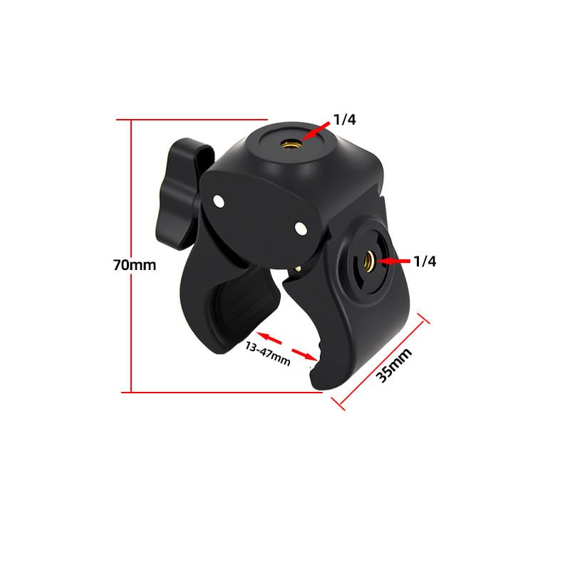 Camera Clamp Mount with 1/4''-20 Threaded Connector Super Clamp Mount for Magic Arm Camera Tripod Pole Photography Light Stand Ring Light Phone Holder Gooseneck Hose Microphone Stand Mic Arm