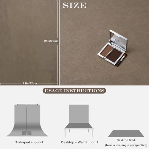 5PCS Non-Wrinkle Product Photography Backdrops, 3D Matte Texture Photo Backdrop Cloth, Flat Lay Seamless 28x21in Tabletop Backdrops for Food Jelwery Cosmetics Makeup Handbag - color: Morandi color