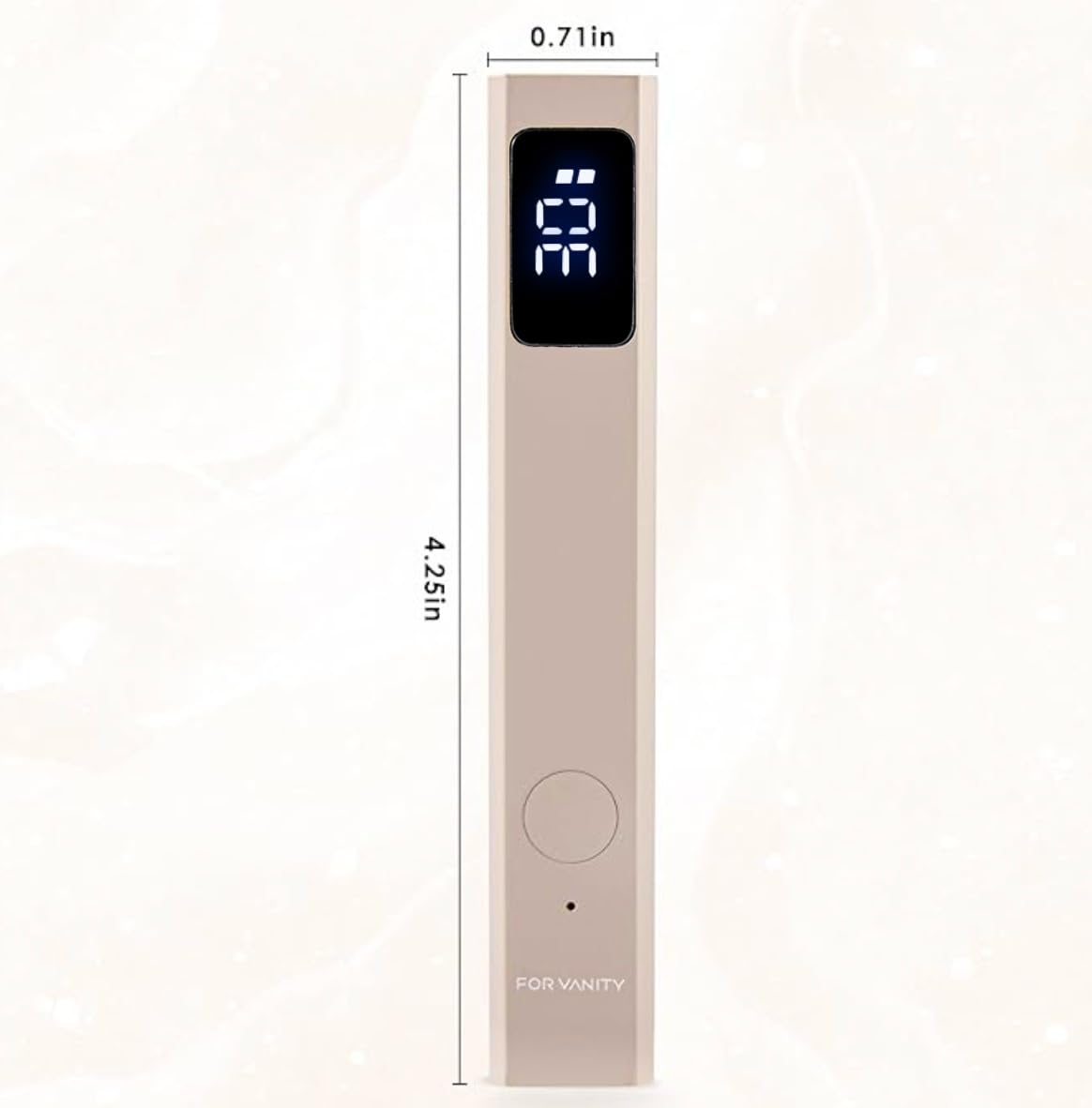 Sunset Lite Handheld Mini UV Nail Light Gel Nail Lamp, 4-Bead LED with LCD Display Timer 20/60s, Manicure Curing Lamp, Quick-Dry, Portable, Cordless Dryer, Rechargeable for Professional Salon Curing