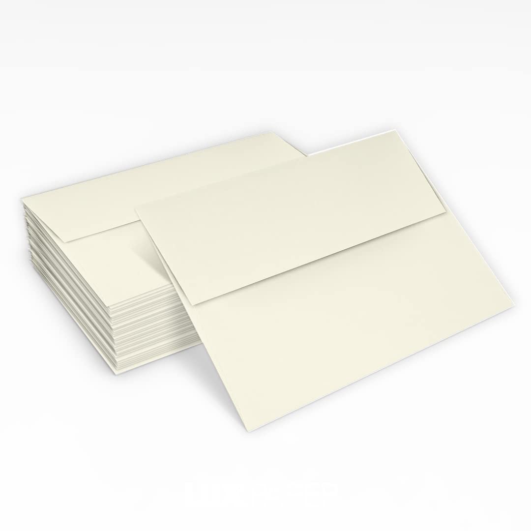 LUXPaper A2 Classic Linen Invitation Envelopes | 4 3/8" x 5 3/4" | Natural White | 70lb. Text | 50 Qty