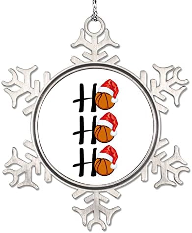 Christmas Hat Basketball Christmas Ornaments 2022 Snowflake Ornaments Ho Ho Ho Christmas Hat Basketball Ornament for Christmas Tree Novelty Metal Souvenir Gifts for Anniversary Holiday Pendants