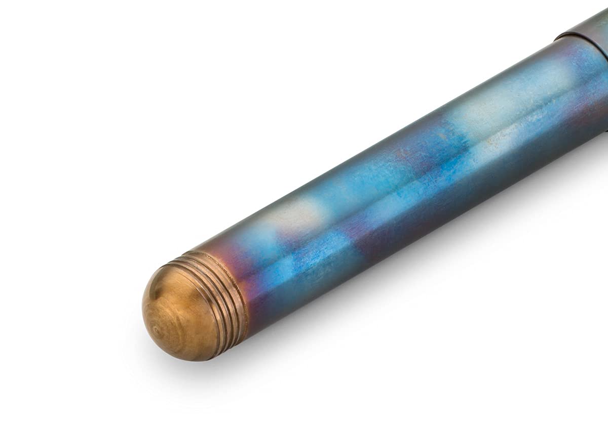 Kaweco LILIPUT Ball Pen Fireblue with Cap Retractable Ballpoint Pen with a Standard D1 Refill in a Tin Box Metal Ball Pen 13 cm