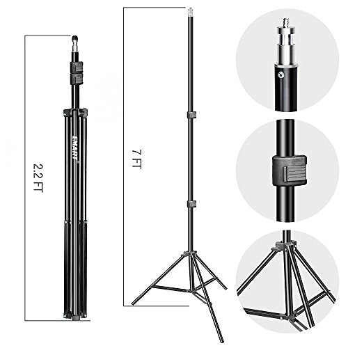 EMART 33 inch Reflective Photography Umbrella,Studio Camera Photographic Props with Adjustable Light Stand,Flash Diffuser for Speedlight(4 Pack)