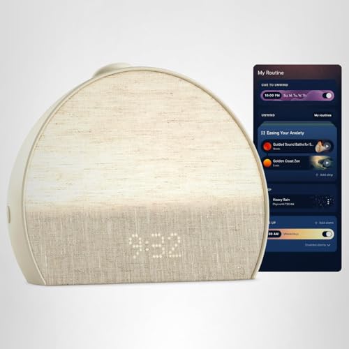 Hatch Restore 3 Sunrise Alarm Clock, Sound Machine, Smart Light (Putty) - White Noise, Screen-Free Sleep Routine