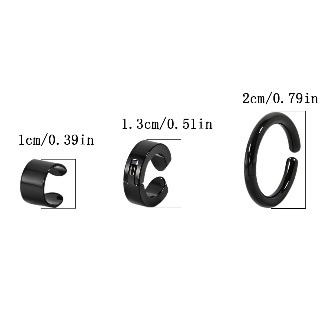 Ear Cuff Earrings for Men Punk Non piercing ear clip Hoop Earring Helix Fake Earring Jewelry