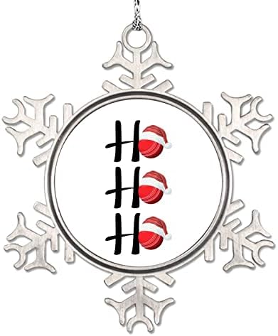 Ho Ho Ho Christmas Decorations for Tree Snowflake Ornaments Sport Ball Lover Gift Metal Personalized Christmas Ornaments 2022 Christmas Keepsake New Year Gifts 3 Inch