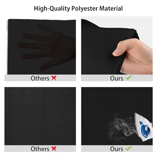 UTEBIT Black Backdrop 10x10FT, Black Photo Backdrops for Photoshoot, Chromakey Polyester Fabric Pure Black Photo Backdrop Curtain for Portrait Photoshoot Party Photography Video (Backdrop Only) - size: 10x10ft