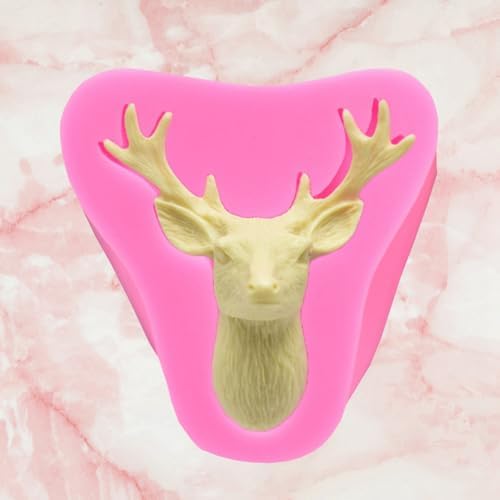 Christmas Silicone Baking DIY Multiple Deco Cake Fond Chocolate Selected Wood These Pend Are Designed for Durability Ensu That They Can Baking Silicone (Christmas deer head)