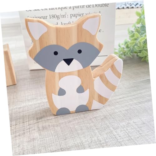 Wooden Fox Figurine Table Decor Neutral-Tone Fox Ornament Home Decoration Accent for Room Photo Prop Desktop Adornment Collectible