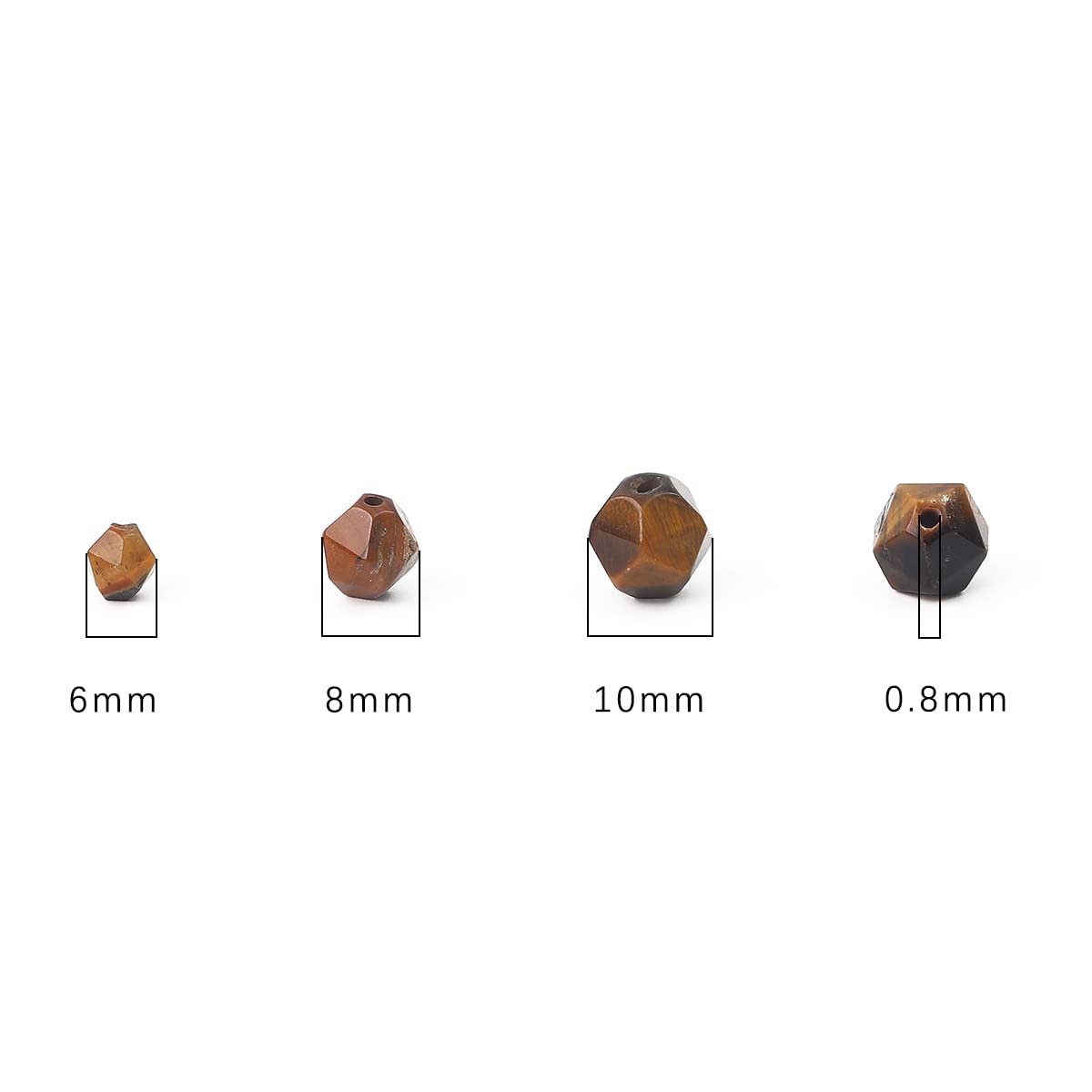 BEADIA Faceted Natural Yellow Tiger Eye Stone Round Beads 6mm 36cm/Strand for Jewelry Making