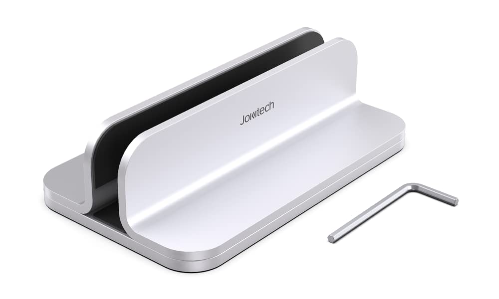 JOKItech Aluminum Laptop Stand, Sturdy and Adjustable, Compatible with Apple MacBook Pro/Air, Mac Mini, iPad Pro, Silver
