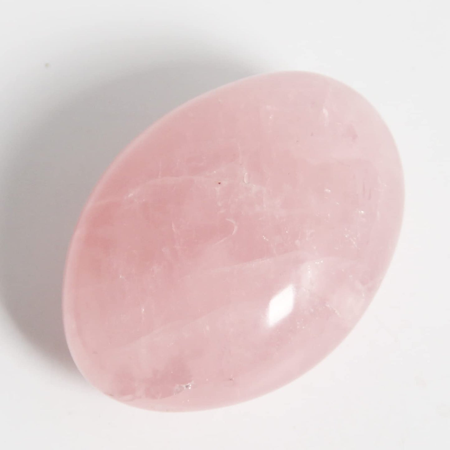 Orientrea Rose Quartz Palm Stone-2 Pcs Rose Quartz Pocket Energy Stone, Smooth Healing Crystal Worry Stone