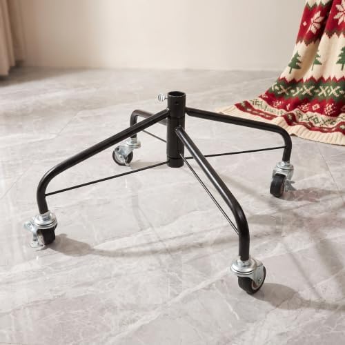 OUNONA Artificial Christmas Tree Stand, Folding Metal Base, Green