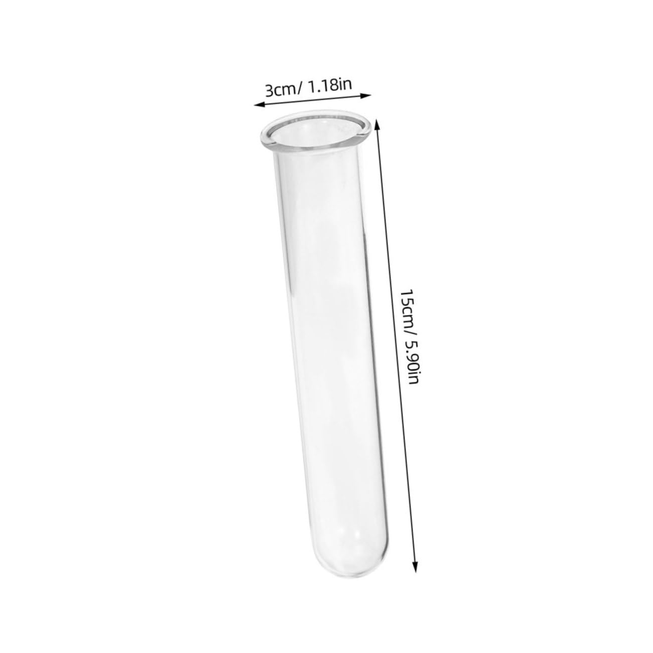 VALICLUD 6pcs Clear Glass Test Tubes for Plants Hydroponics Vase Transparent Flower Tubes Desk Terrarium Water Propagation Decorative Plant Containers