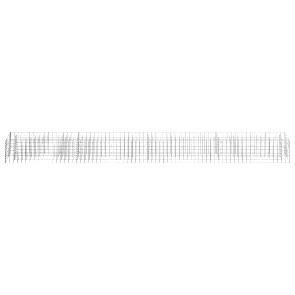vidaXL Gabion Raised Bed Silver Galvanized Steel Large