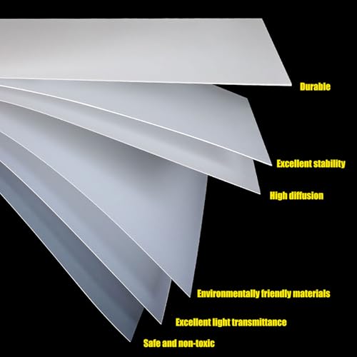 Large Pp Plastic Sheet 100×100cm 0.3 1mm Frosted Polypropylene Panel Semi-Transparent Matte Board For Light Diffuser Backdrop Table Cover Craft Use(0.8mm) - size: 0.8mm