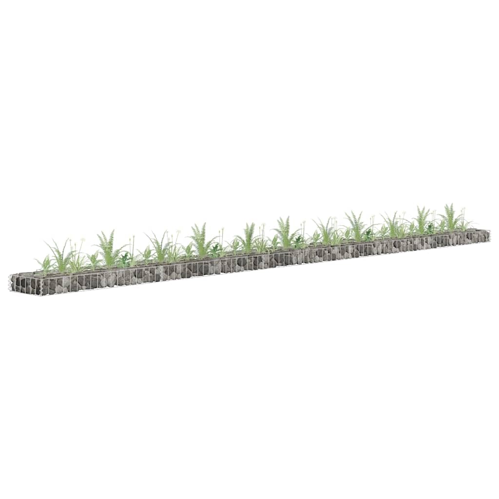 Gabion Raised Bed Silver Galvanized Steel Large Sturdy, Gardening, Pots & Planters, 145644