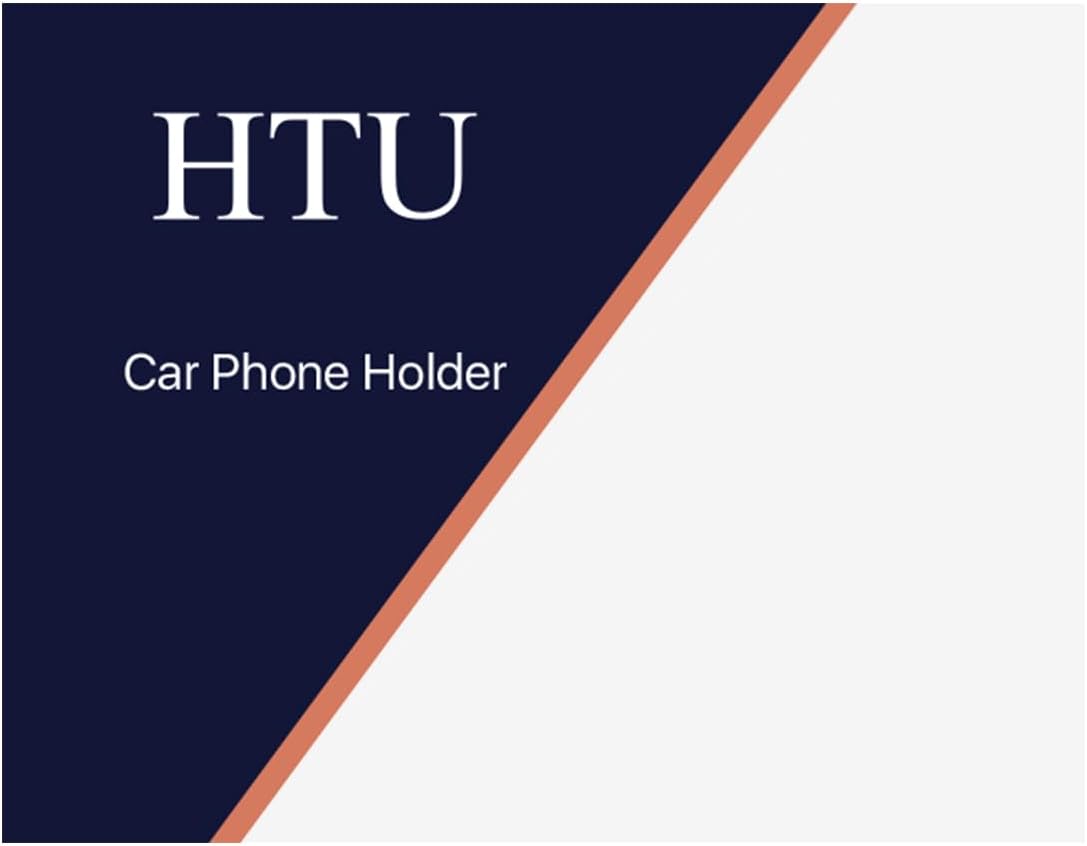 HTU [True Military-Grade] 2025 Upgraded Car Phone Holder 【Safety Certs & No Smell】 Cell Phone Holder for Car Mount for Dashboard Windshield Air Vent Long Arm Thick Case,Navy Blue