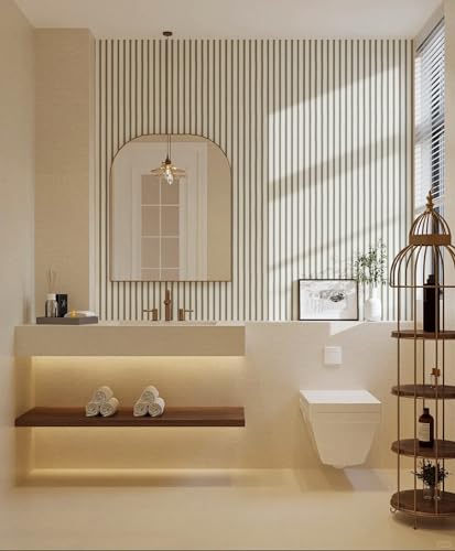 myforHD Wallpaper Peel and Stick Wood Grating Stripe Self-Adhesive Wallpaper Faux Wood Contact Paper Wood Slats Self Adhesive Wall Paper PVC Vinyl Film Removable Waterproof (Wood C, 17.3" x 118") - color: Wood C, size: 17.3" x 118.1"