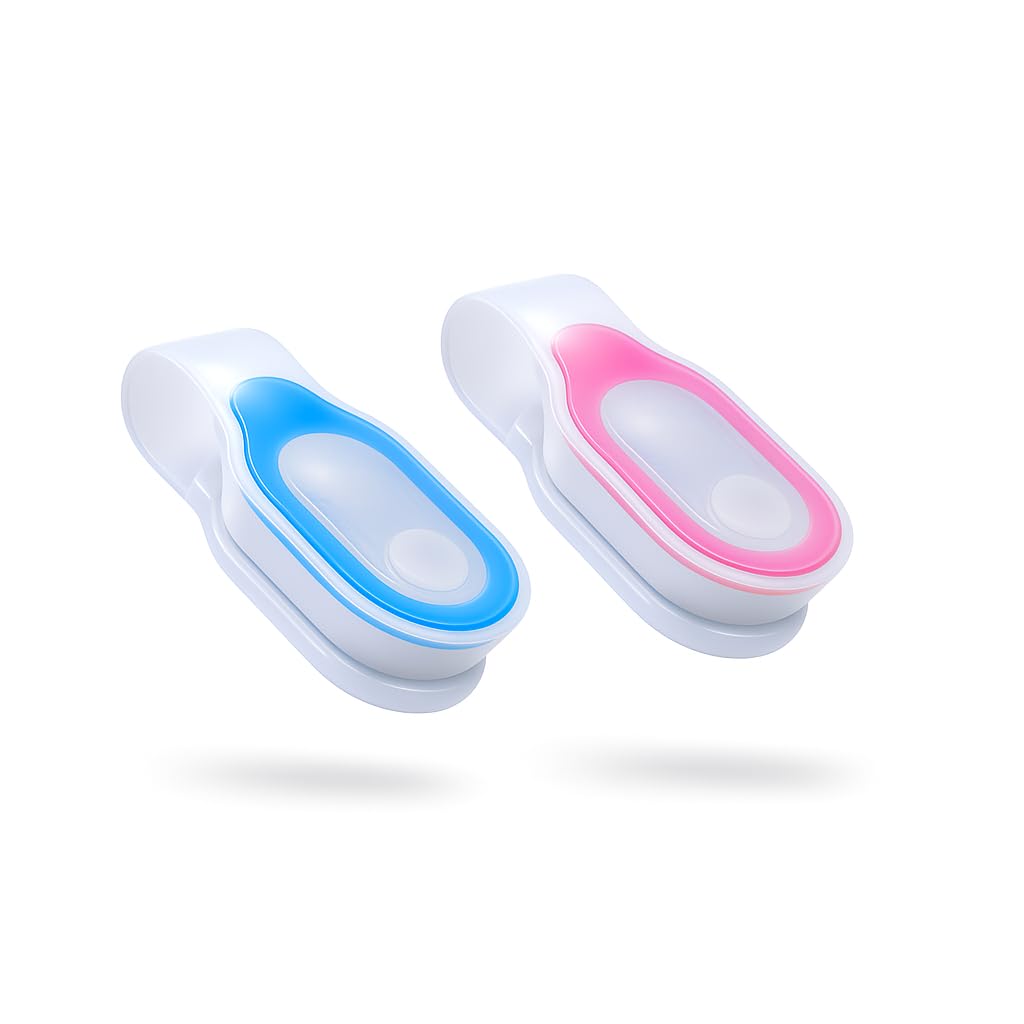 Nurse Light Clip On for Night Shift, 2 Pack Rechargeable Magnetic Nursing Night Light, Nurse Essentials, Hospital Nurse Scrub Lights, Handfree Clip-on Flashlight for Healthcare Workers, Blue & Pink