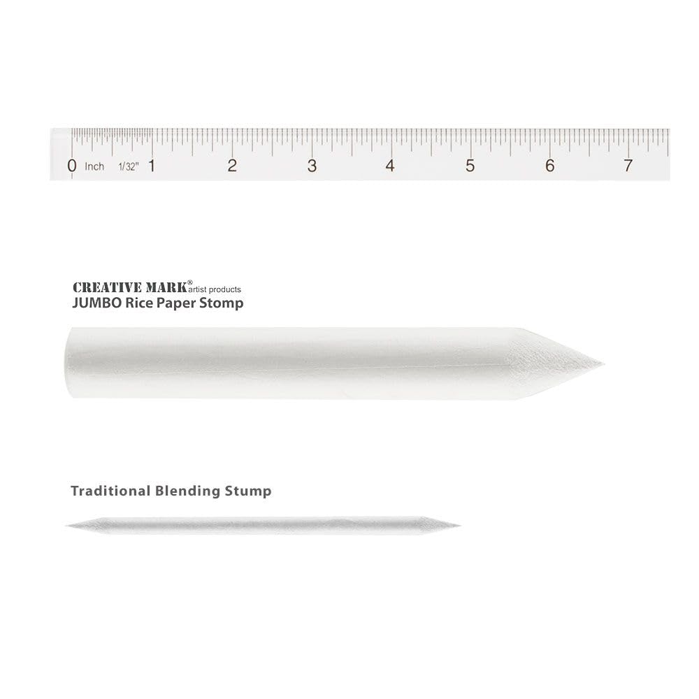 Creative Mark Blending Stumps - Solid Double-Ended Blending Stumps for Blending Charcoal, Pencils, Pastels, and More! - [Size # 4-12 Count]