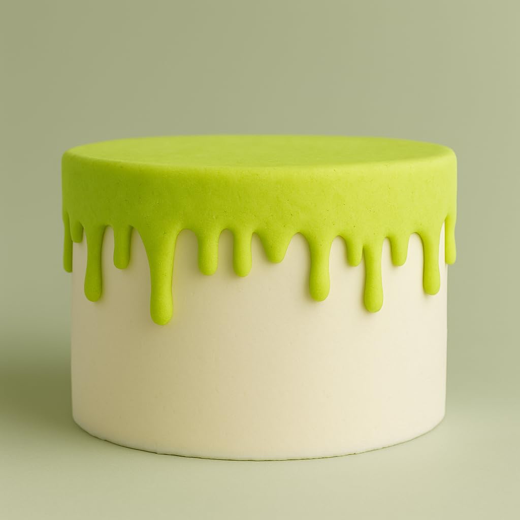 Mighty Gadget Dripping Shape Fondant Cutter (Style 1) 6x2.51" Cake Drip Border & Icing Edge Cookie Mold (Random Color)