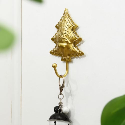 Antique Metal Christmas Tree Ornament Hooks Set of 6, F