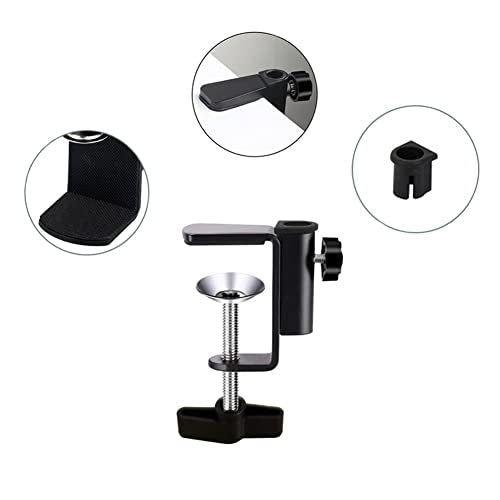 Desk Table Mount Clamps, 4 Pack Universal Desk C-Clamp with 1/2" Thread Hole for Swing Arm Magnifying Desk Lamp Microphone Camera (A) - size: A