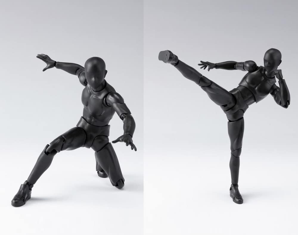 Artists Manikin Art Mannequin Figures Supplies Drawing Tools,Small Drawing Figure Model for Sketching,Painting,Action Figure Set(Black,Male)
