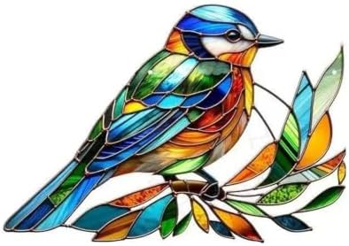 2D Flat Bird Acrylic Window Hanging Ornament Home Wall Decor Suncatcher
