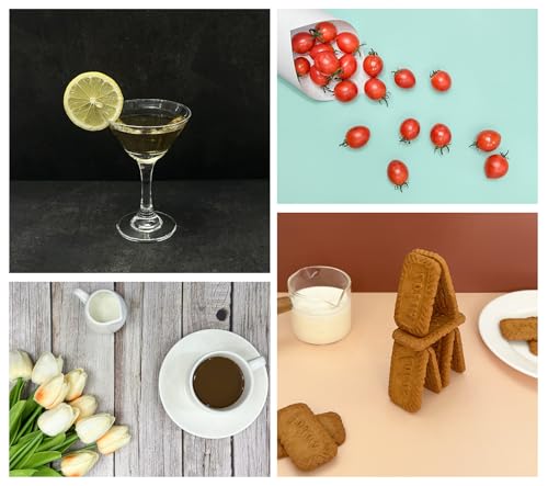 Food Photography Backdrop Board with 8PCS 16Patterns Small Portable Photo Setting Casual Item Photography 16.5 * 11.5 Inch Kit Photoshoot Props kit Table Top Flat Lay Props - color: Pink-Blue