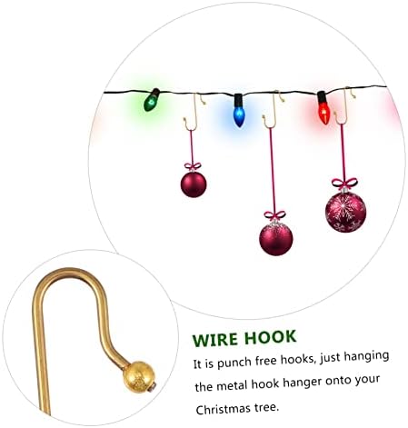 BESTOYARD 100 Pcs Hook up Christmas Tree Hooks Ornament Hangers Hooks Christmas Tree Hangers Mini Ornament Hooks Xmas Hanging Hook S Ornament Hanger Bauble Hooks Gadgets Iron Ordinary