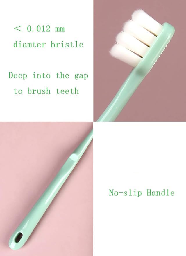 [Upgrade Version 4 Pack Micro Nano Extra Soft Toothbrush for Adult,20000 Soft Bristle Toothbrush for Sensitive Teeth or Gum Clean Effectively，Especially for Pregnant or Elderly.