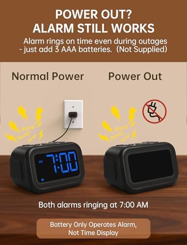 AuroraCalm Extra Loud Alarm Clock: 115dB On-Time Wake-Up