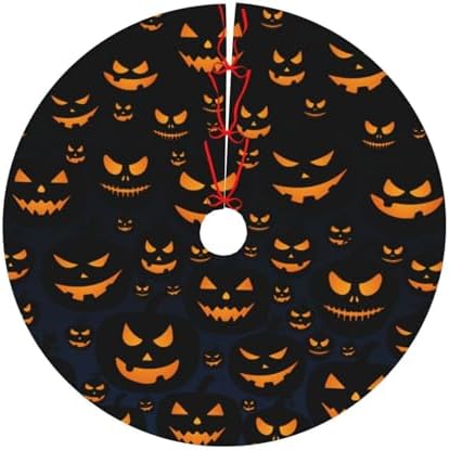 Halloween Pumpkin 2 Christmas Tree Skirts Halloween Pumpkin 2 Printed Tree Skirt 36" Gorgeous Xmas Holiday Party Ornaments Keepsake Gift