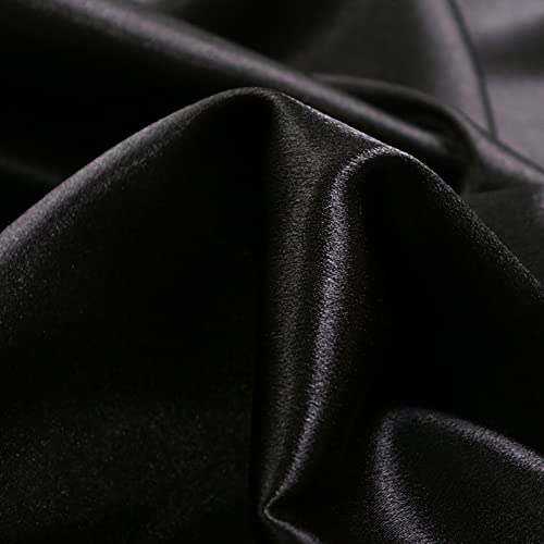Satin Photography Background Silk, Glossy Fabric Cloth Backdrops for Goods, Crafts, Jewelry, Cosmetics, Food Photoshoot and Flat Lay (Black, 4.9×3.3ft/150×100cm) - color: Black, size: 150 × 100 cm