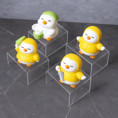 16 Pack Clear Acrylic Display Risers, Display Stand for Figures, Buffets, Dessert, Cupcakes, Candy, Jewelry and Collectibles (4.1" x 3.2" x 2.2" )