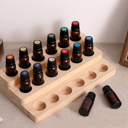 3 Tier Wooden Essential Oil Organizer Essential Oils Racks Display Stand Tabletop Storage Rack for 5-20ml Bottles Organizers and Storage Shelf Box Display for Essential Oils - style: 3 Layers