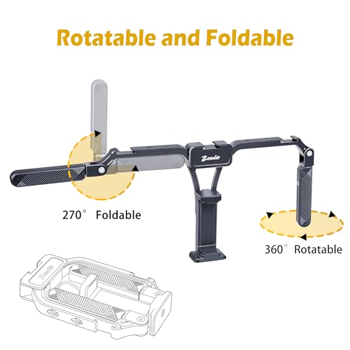 Zeadio Aluminum Smartphone Stabilizer Grip, Foldable Cellphone Video Rig, Filmmaking Vlogging Case, Phone Stabilizer Tripod Mount for All iPhone and Android Smartphones - style: Foldable Version