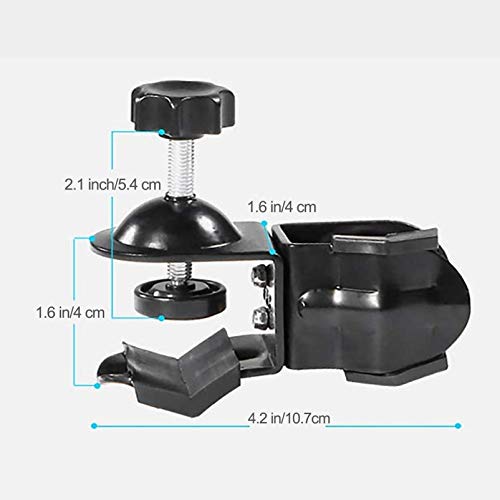 Selens 2 Pieces Heavy Duty Metal Dual Double U Clip C Clamp Type Bracket Mount for Photo Studio Boom Arm Light Stand