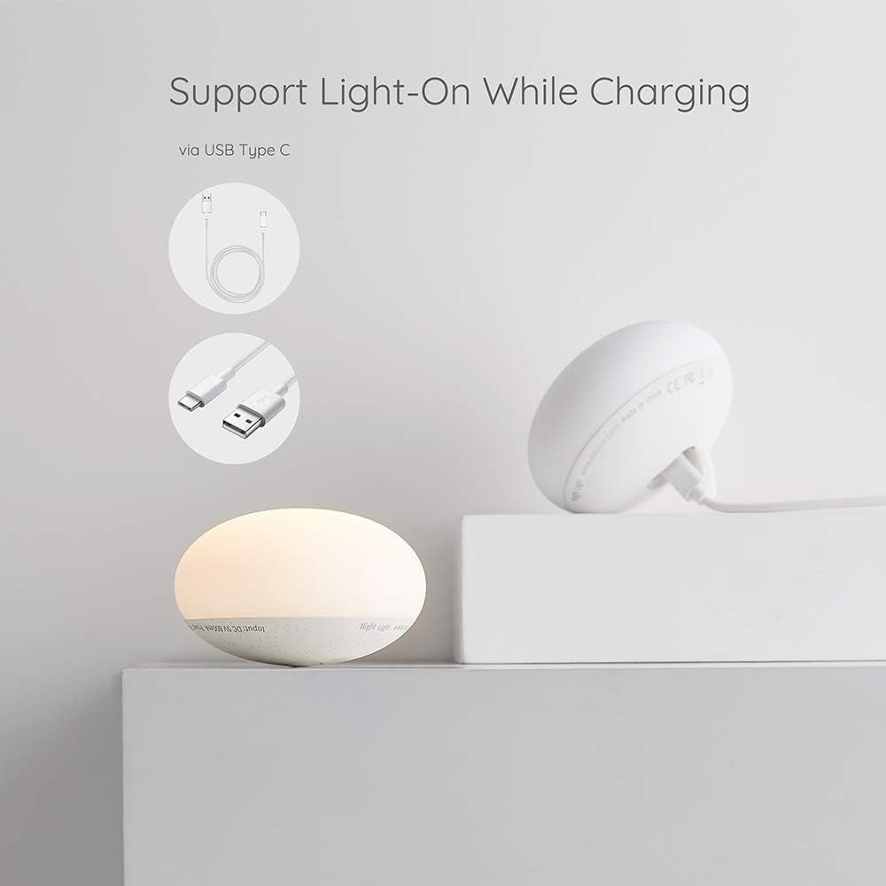 Anico Flip Night Light for Newborn Baby Nursery Feeding Diaper Changing Breastfeeding, Changes Feeds Silicone Soft Warm Nightlight, Touch Control Dimmer Portable Lamp, Registry List Shower Infant Mom