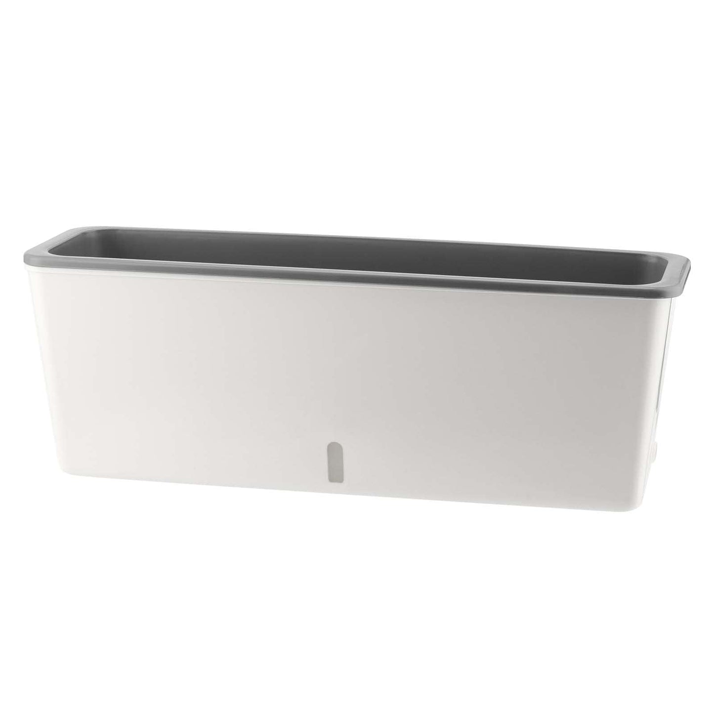 TAICHEUT 17 x 4.7 Inch Self Watering Planter, Large Rectangular Planter with Drainage Holes, White Window Sill Planter with Modern Decorative for Indoor Plants, Outdoor Plants, Garden Succulents