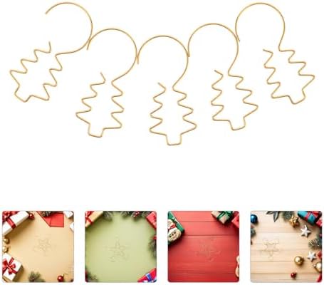 Abaodam 100pcs Gold Metal Wire Ornament Hooks for Mini Decorations