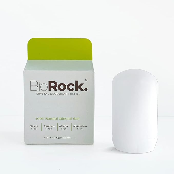 Crystal Natural Deodorant Refill * 2 Packs - Unscented Plastic & Aluminum Free Salt Stick Deodorant for Women & Men Eco-Friendly, Sustainable, Zero Waste 4.25 oz * 2